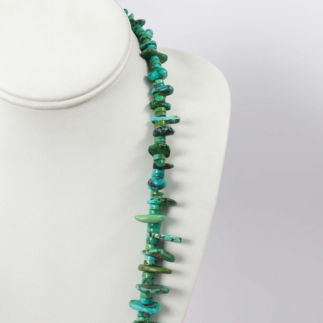 1940s Turquoise Tab Necklace