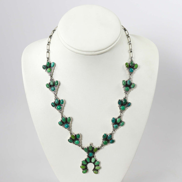 Turquoise Squash Blossom Necklace