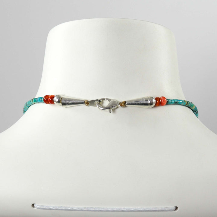 Turquoise and Spiny Oyster Necklace