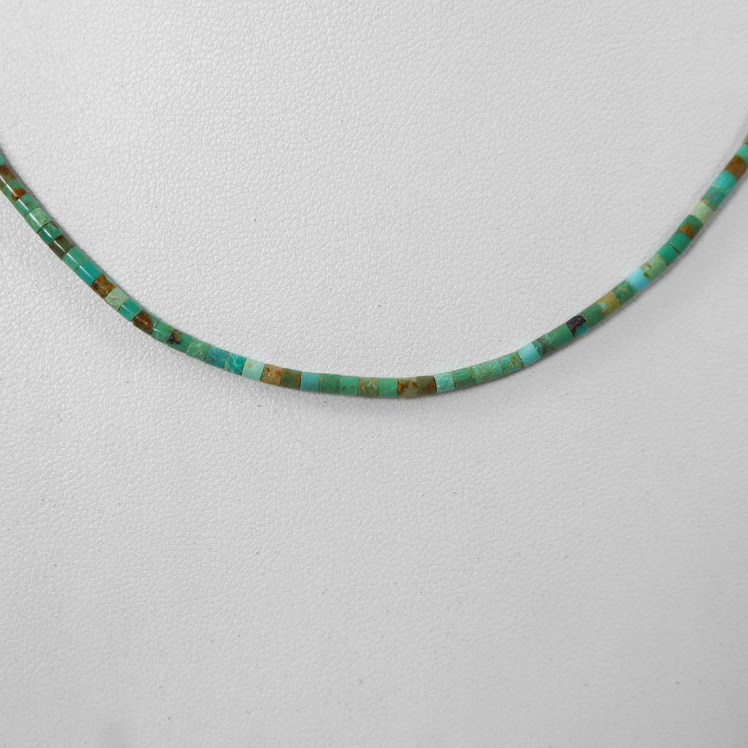 Kingman Turquoise Heishi Necklace