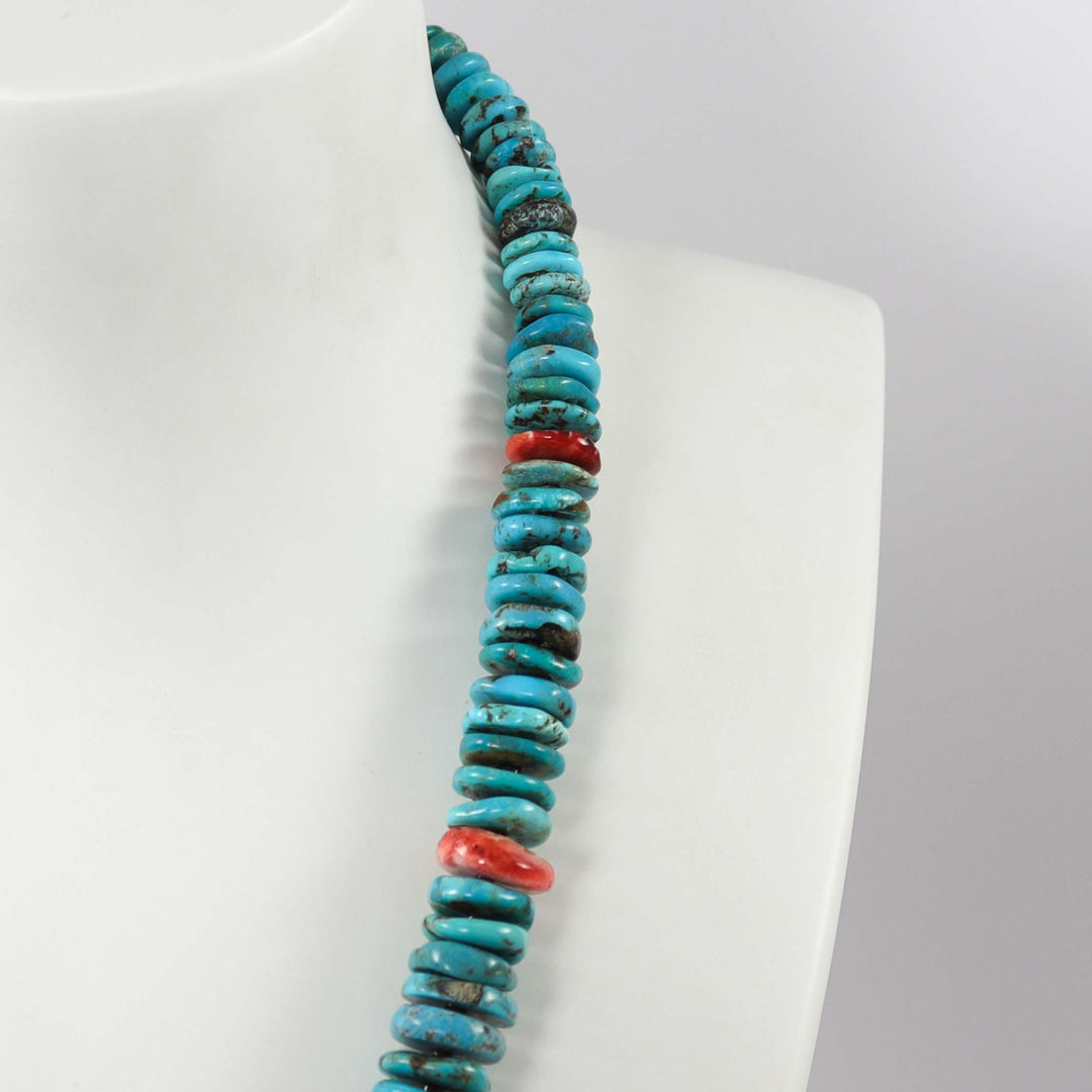 Turquoise and Spiny Oyster Necklace