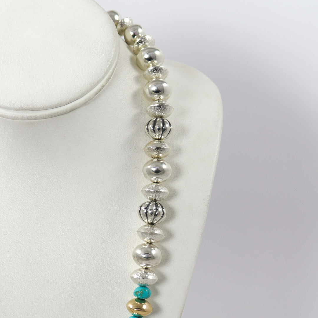 Navajo Pearl and Turquoise Necklace