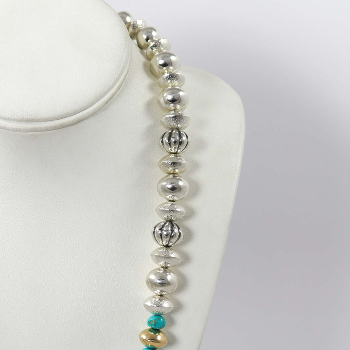 Navajo Pearl and Turquoise Necklace