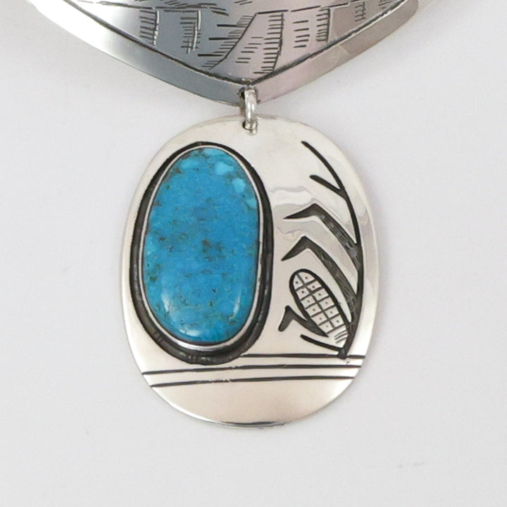 1970s Village Scene Collar Necklace