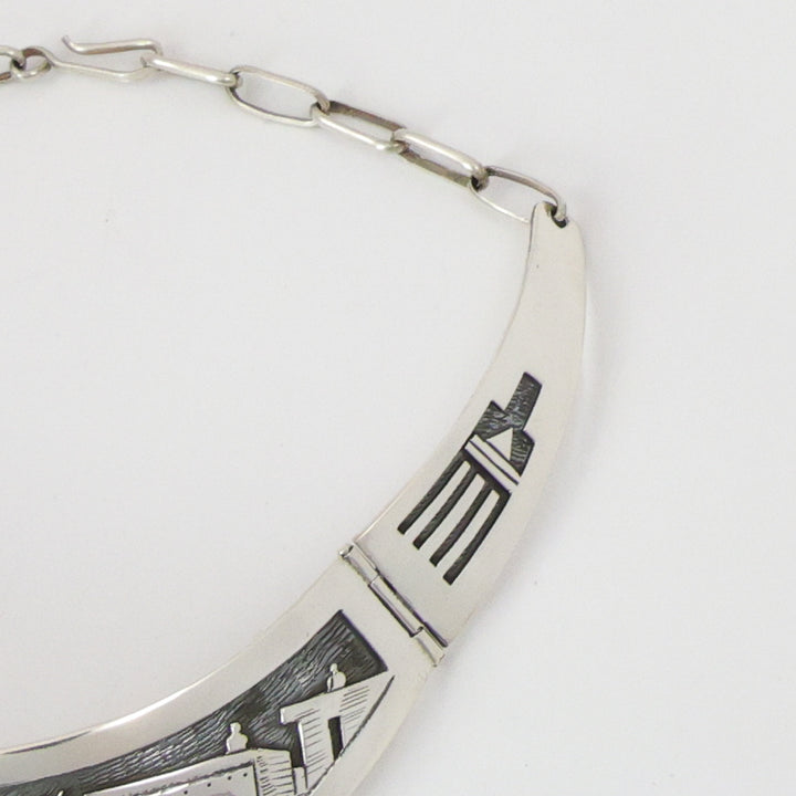 1970s Village Scene Collar Necklace