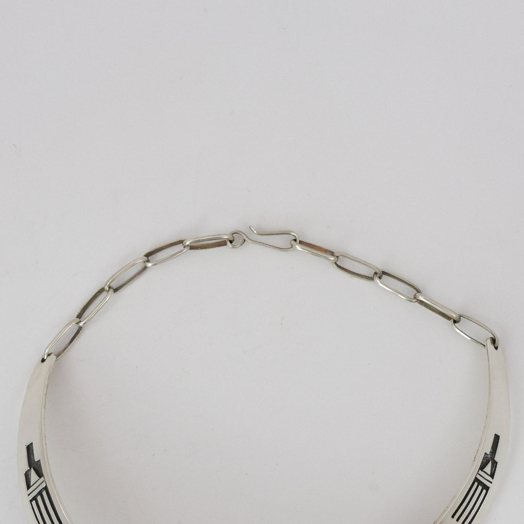 1970s Village Scene Collar Necklace