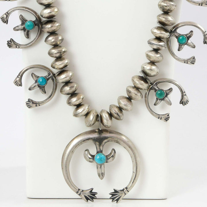 Kingman Turquoise Squash Blossom