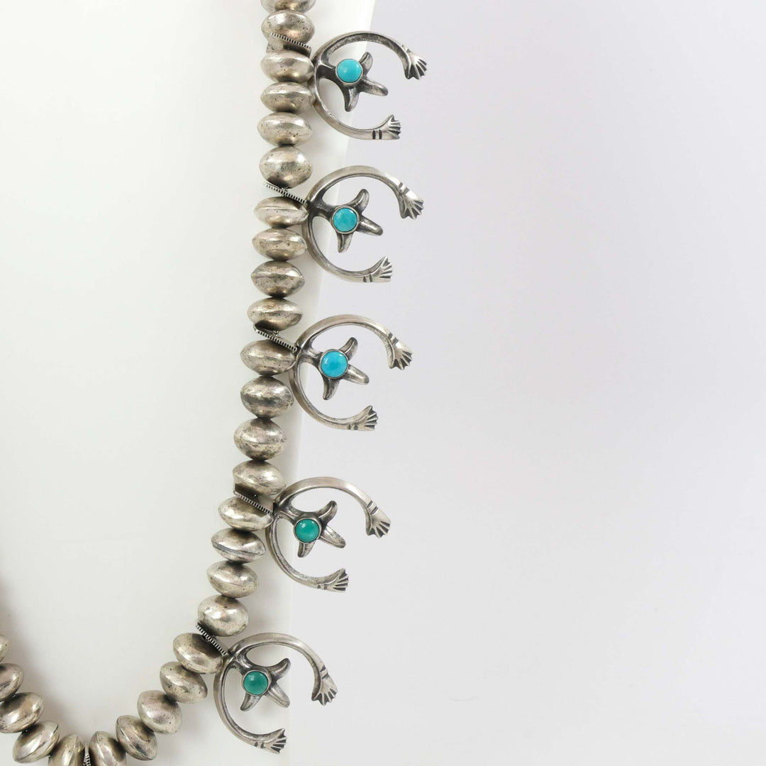 Kingman Turquoise Squash Blossom