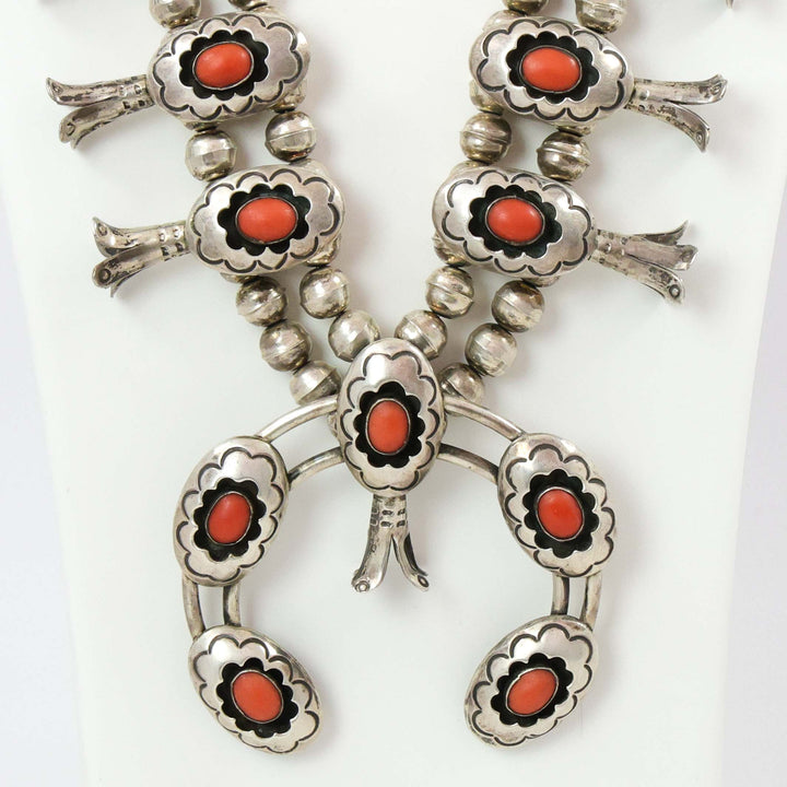 1970s Coral Squash Blossom