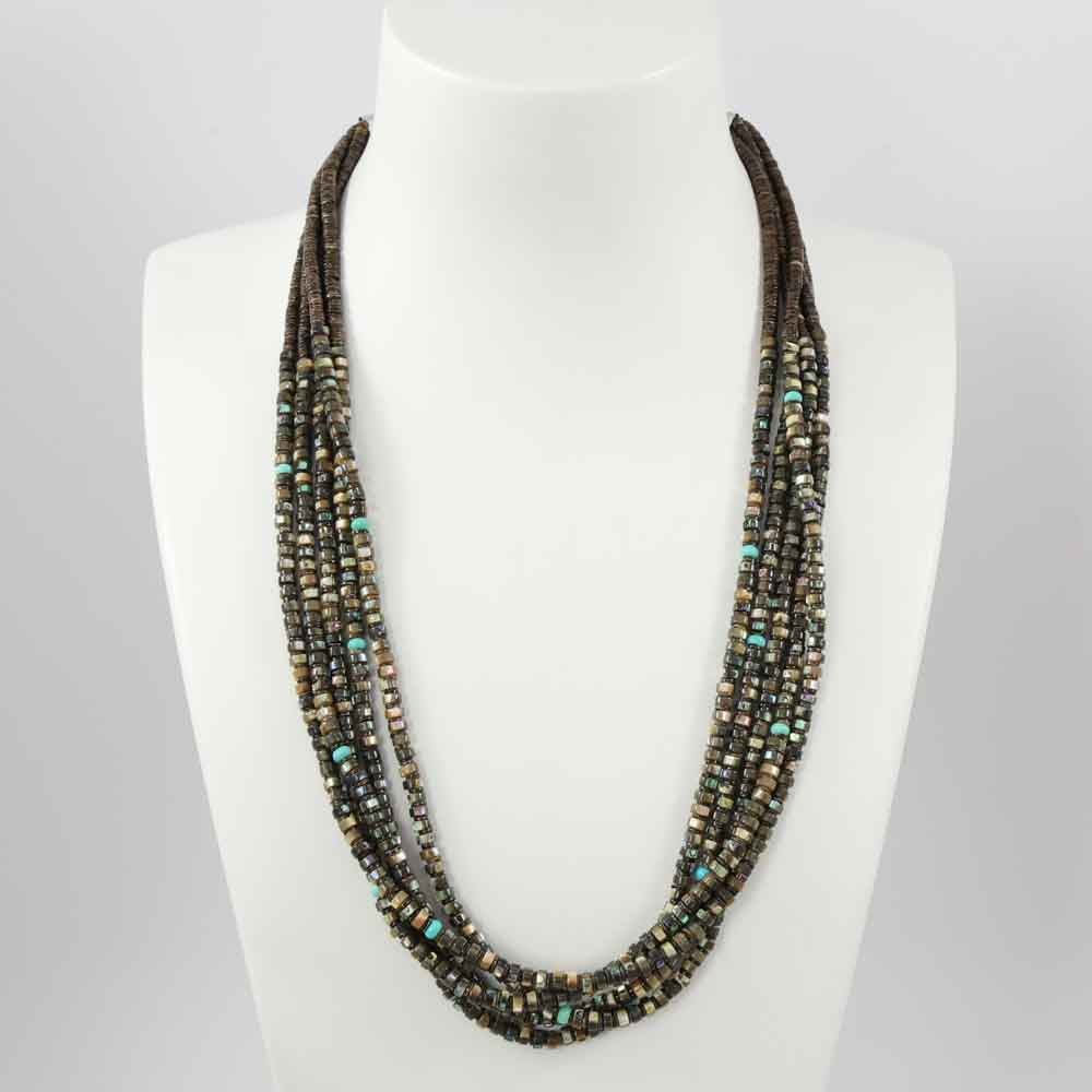 Abalone Shell and Turquoise Necklace