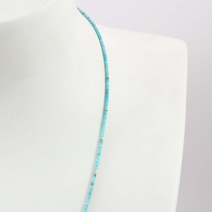 Kingman Turquoise Heishi Necklace