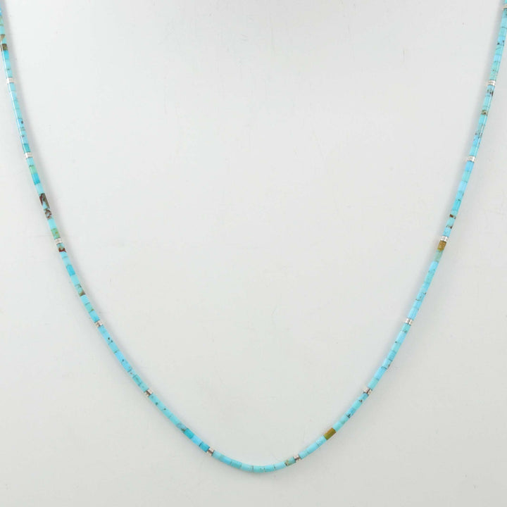 Kingman Turquoise Heishi Necklace