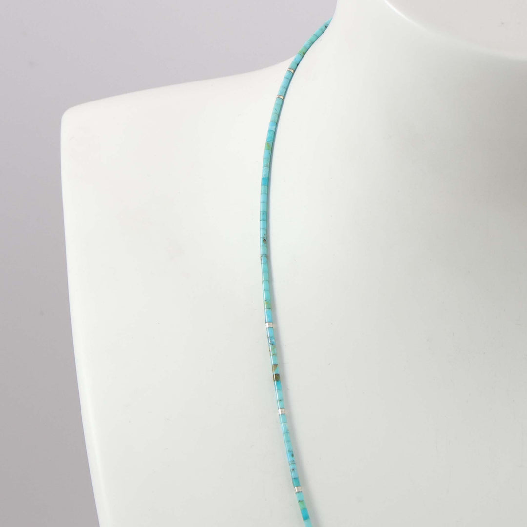 Kingman Turquoise Heishi Necklace