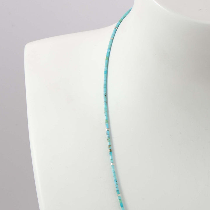 Kingman Turquoise Heishi Necklace