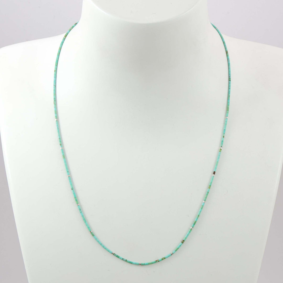 Kingman Turquoise Heishi Necklace