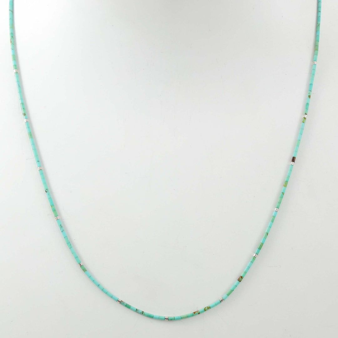 Kingman Turquoise Heishi Necklace