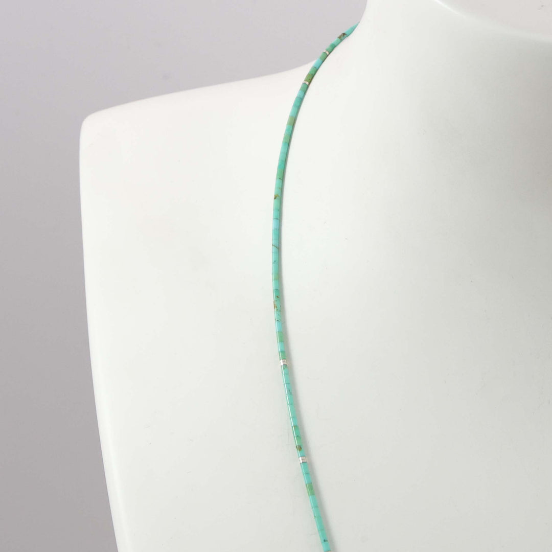 Kingman Turquoise Heishi Necklace