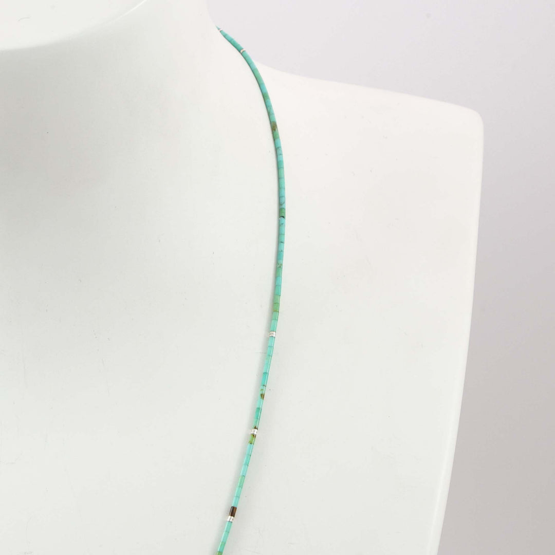 Kingman Turquoise Heishi Necklace