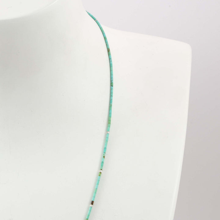 Kingman Turquoise Heishi Necklace