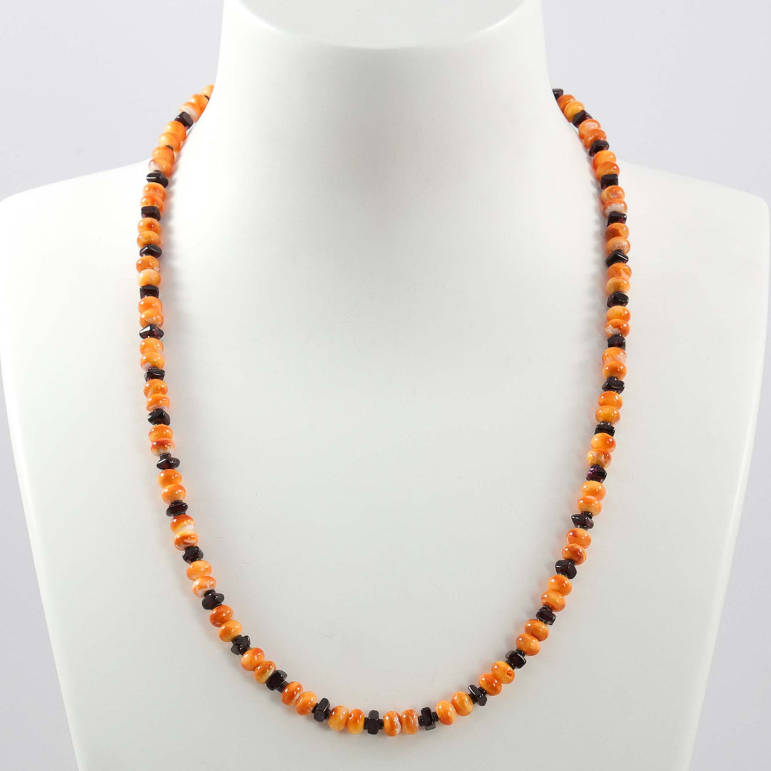 Spiny Oyster Shell and Amethyst Necklace
