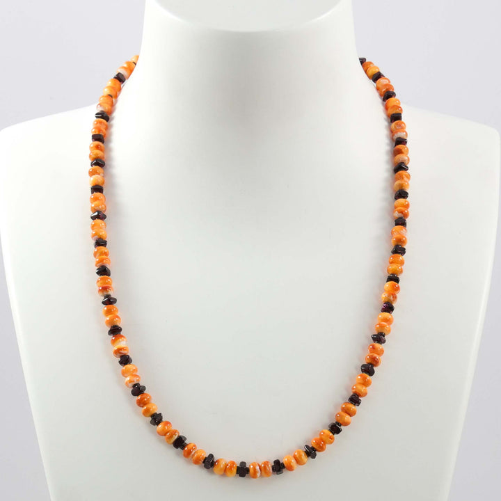 Spiny Oyster Shell and Amethyst Necklace