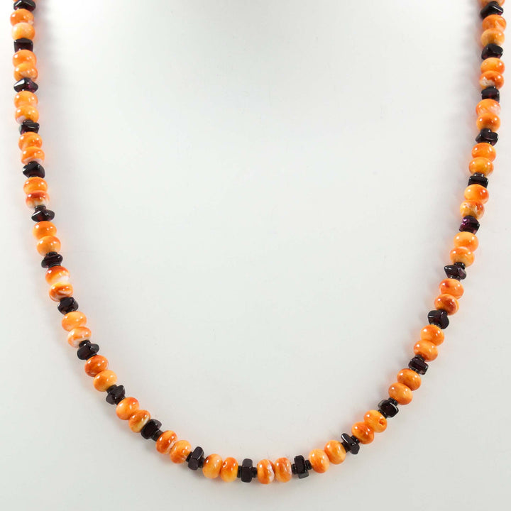 Spiny Oyster Shell and Amethyst Necklace