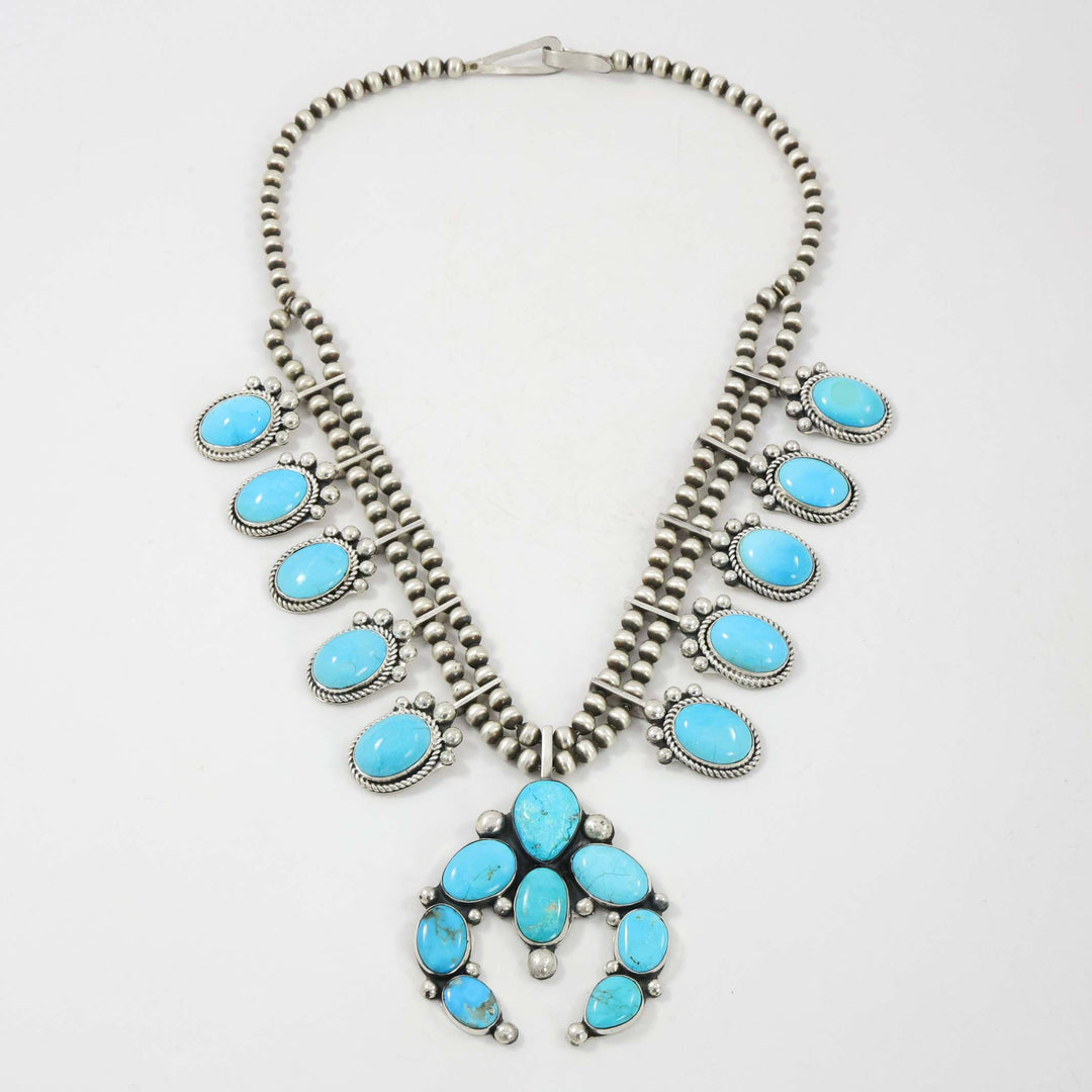 Turquoise Squash Blossom Necklace