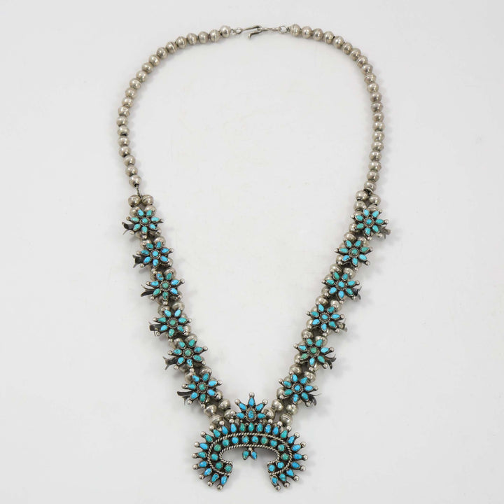 1930s Turquoise Squash Blossom