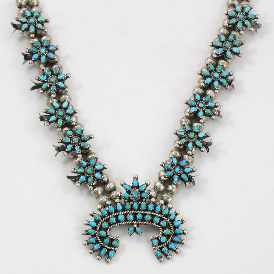1930s Turquoise Squash Blossom