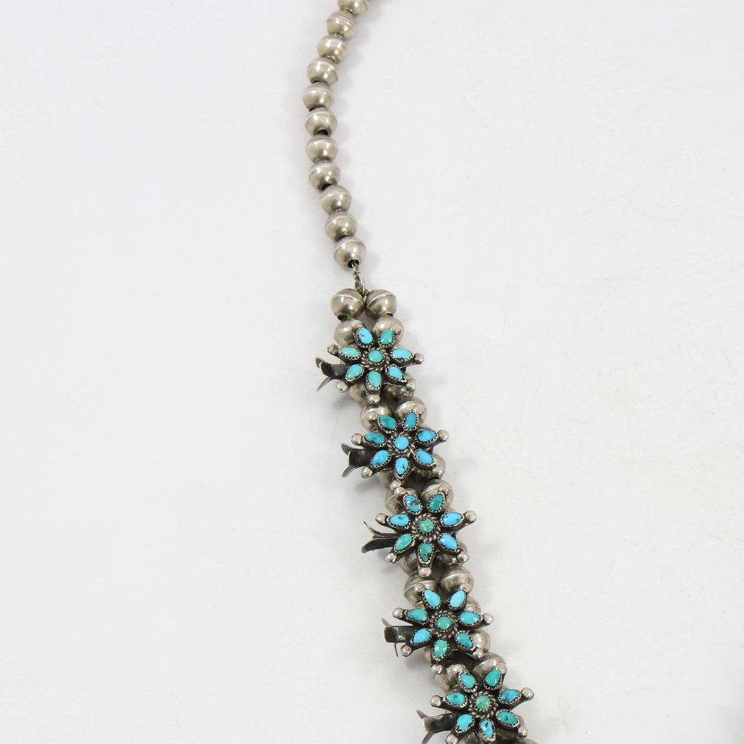 1930s Turquoise Squash Blossom