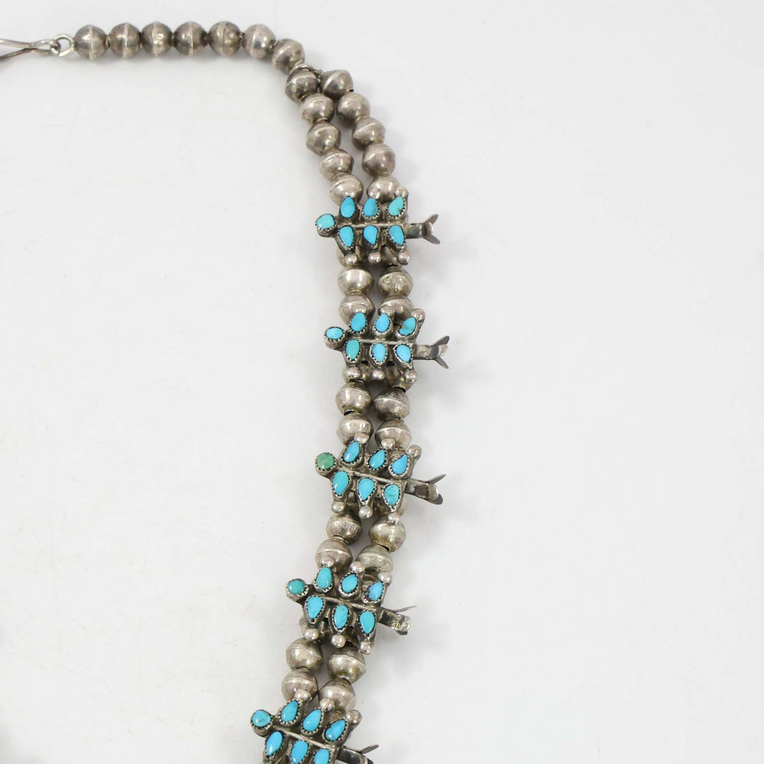 1930s Turquoise Squash Blossom