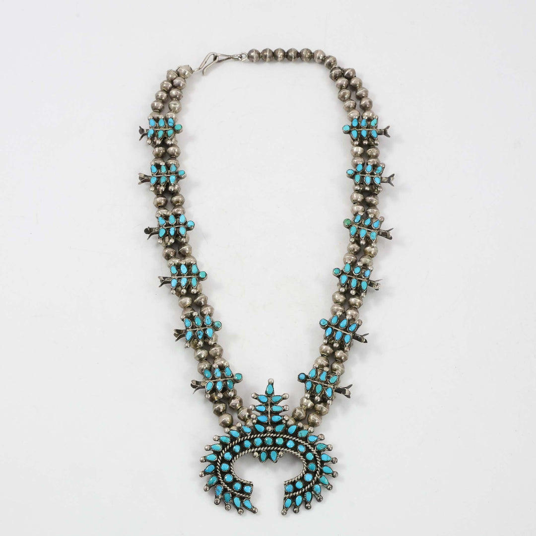 1930s Turquoise Squash Blossom