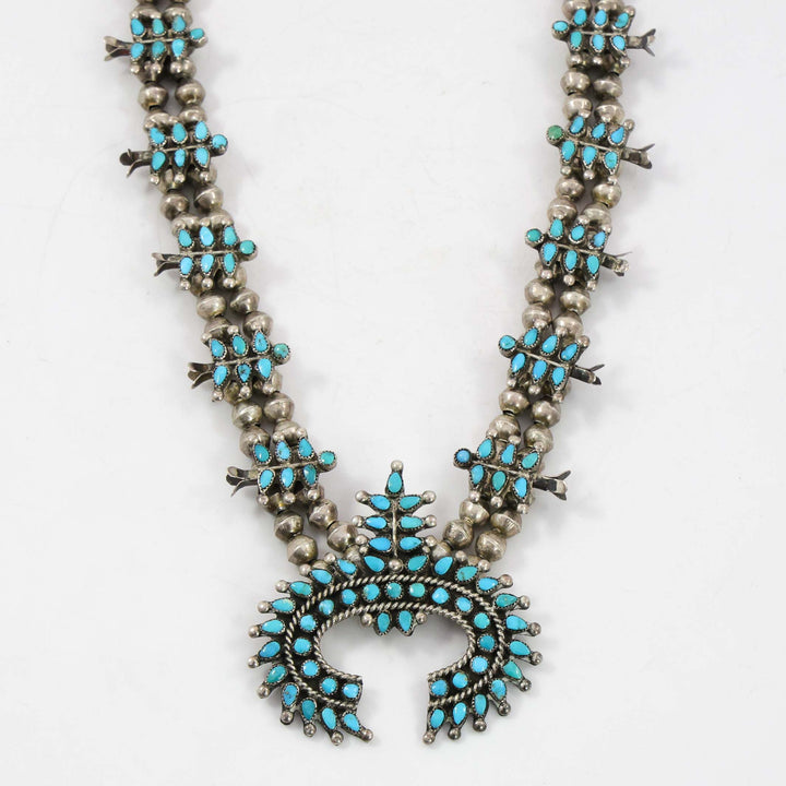 1930s Turquoise Squash Blossom