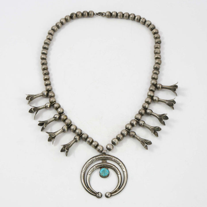 1940s Turquoise Squash Blossom