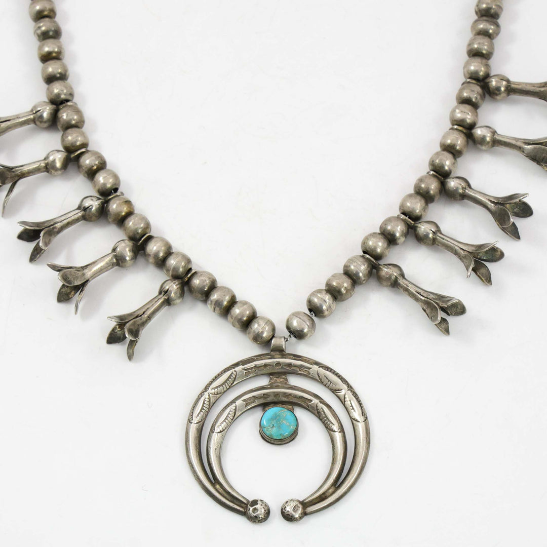 1940s Turquoise Squash Blossom