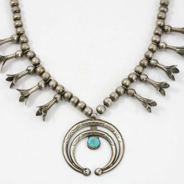 1940s Turquoise Squash Blossom