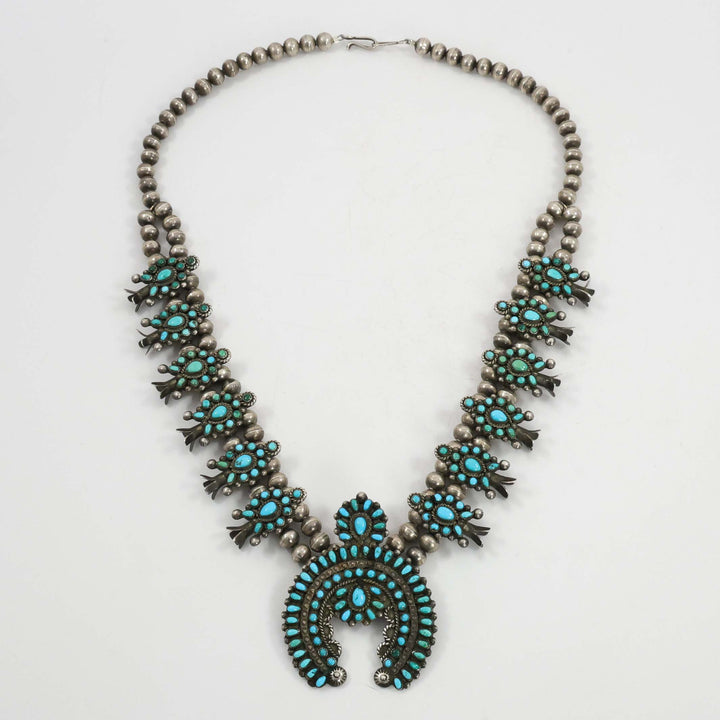 1930s Turquoise Squash Blossom