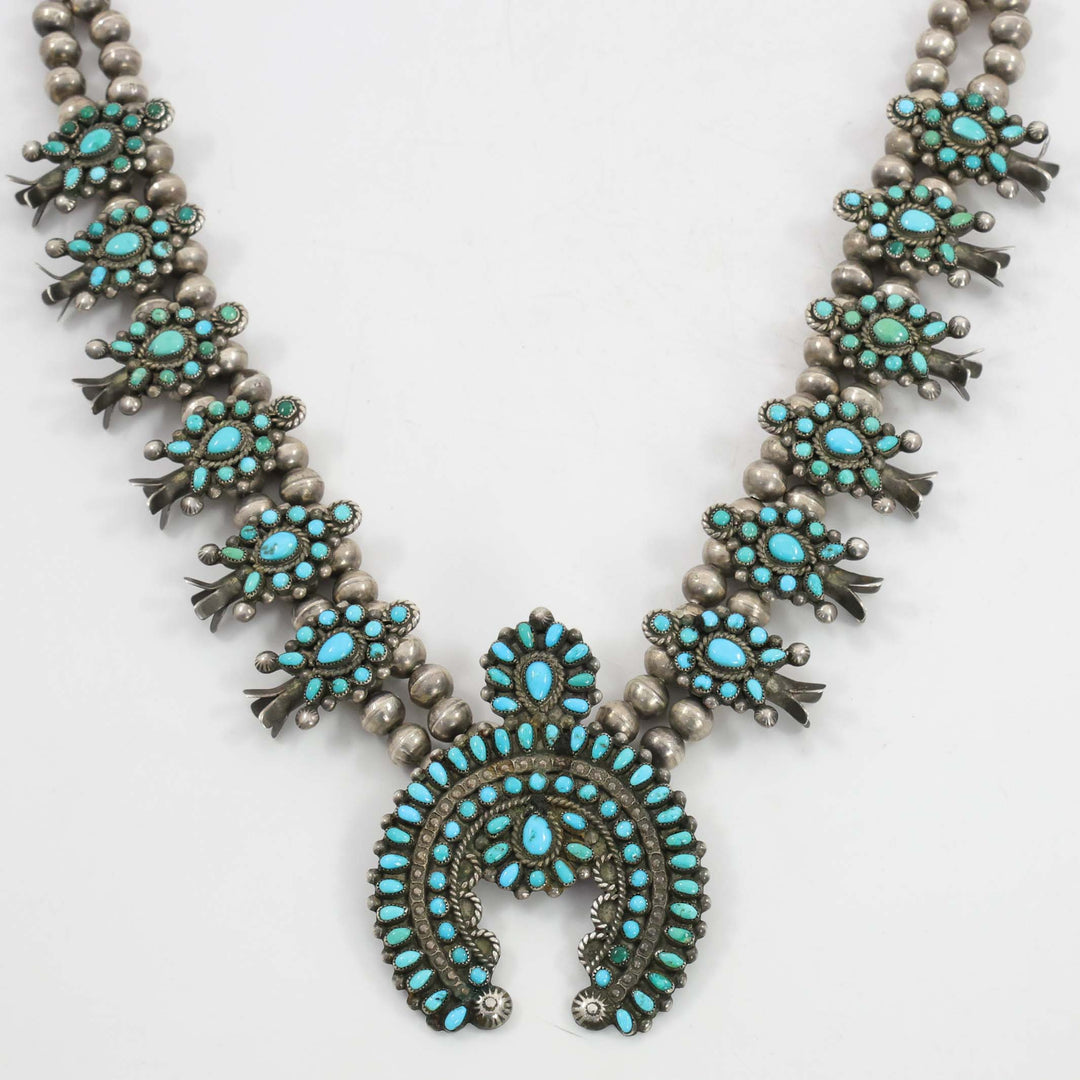 1930s Turquoise Squash Blossom