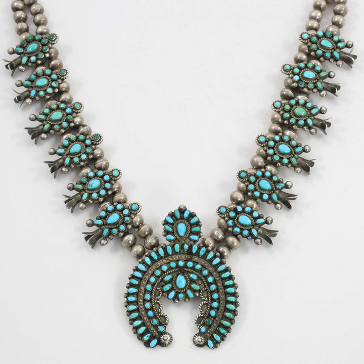 1930s Turquoise Squash Blossom