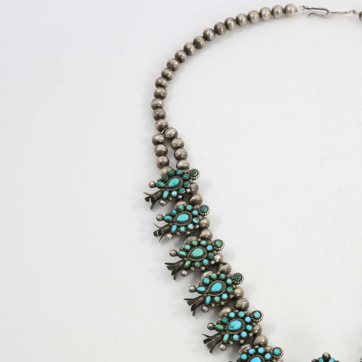 1930s Turquoise Squash Blossom