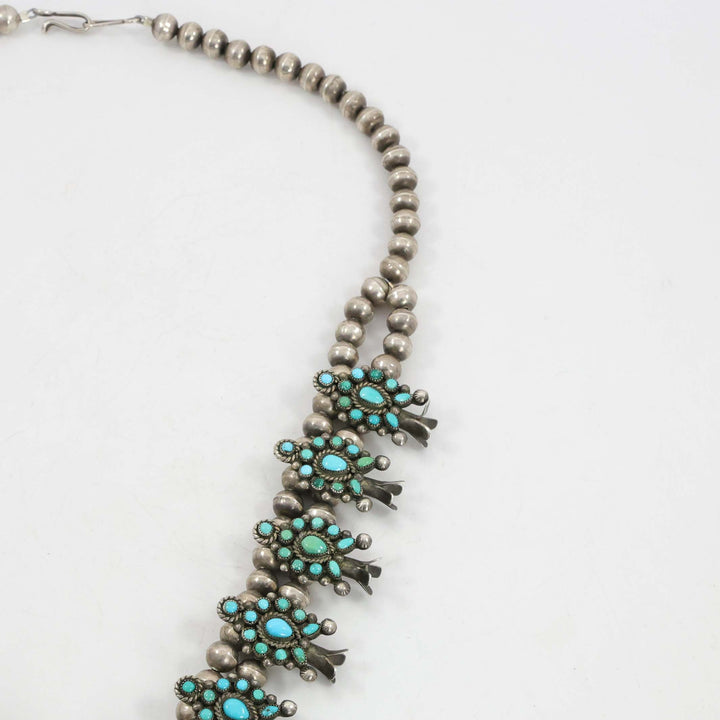 1930s Turquoise Squash Blossom