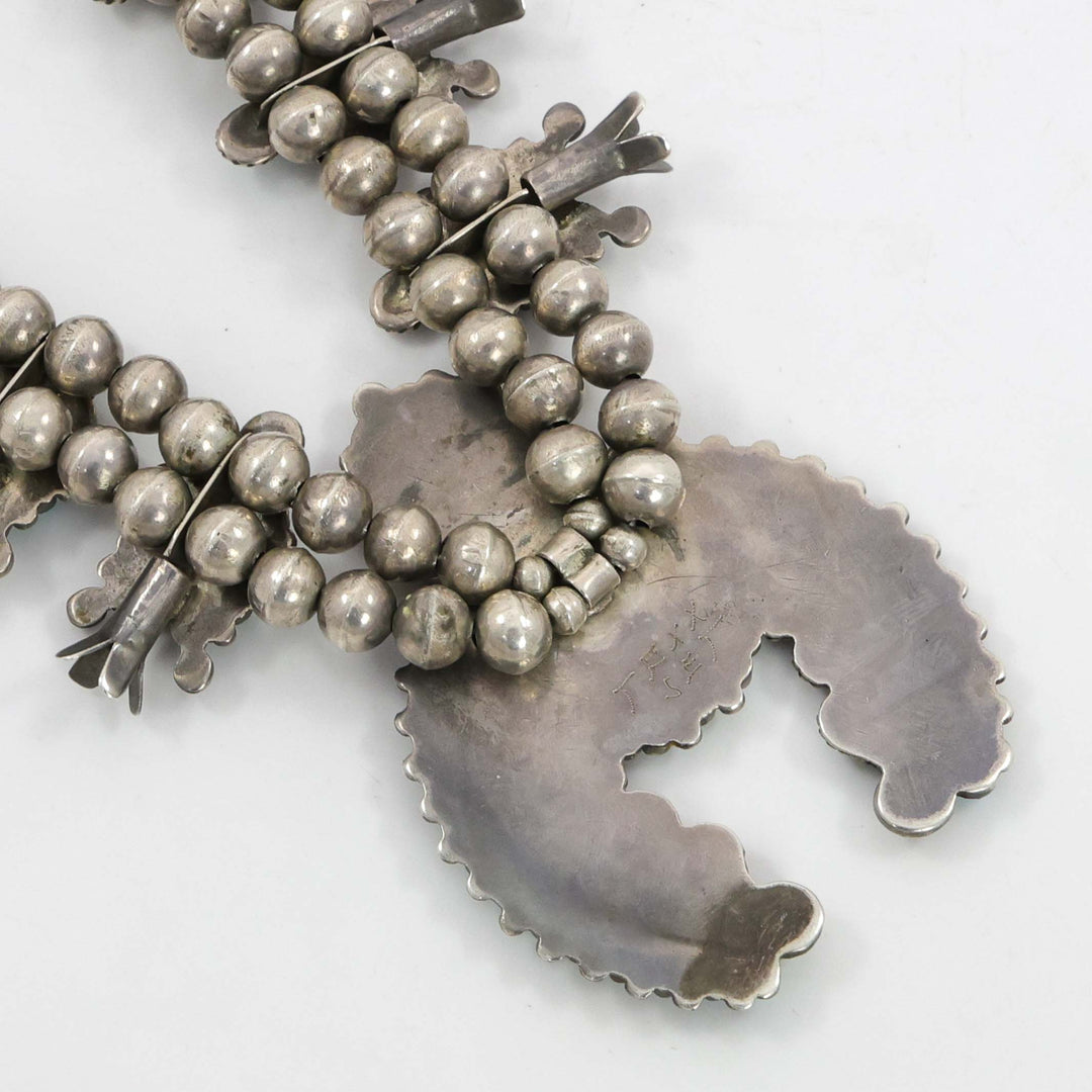 1930s Turquoise Squash Blossom
