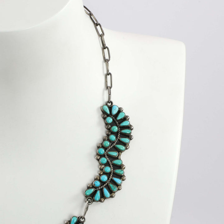 1940s Turquoise Cluster Necklace