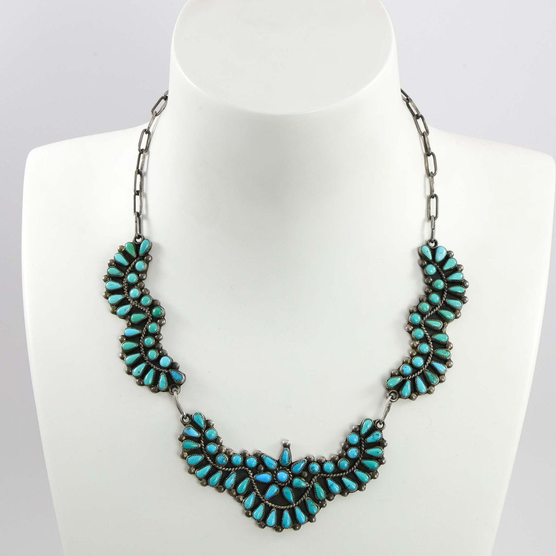 1940s Turquoise Cluster Necklace