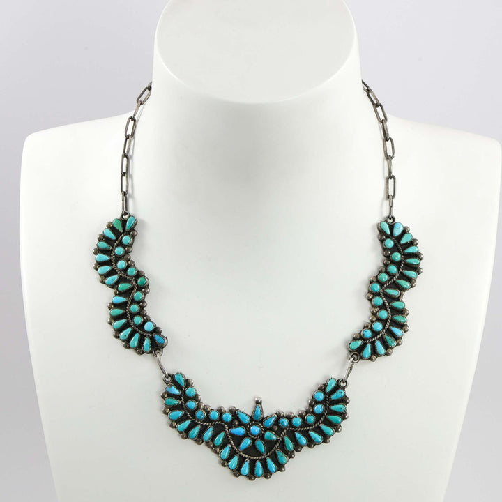 1940s Turquoise Cluster Necklace