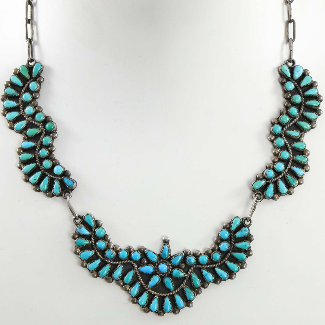 1940s Turquoise Cluster Necklace
