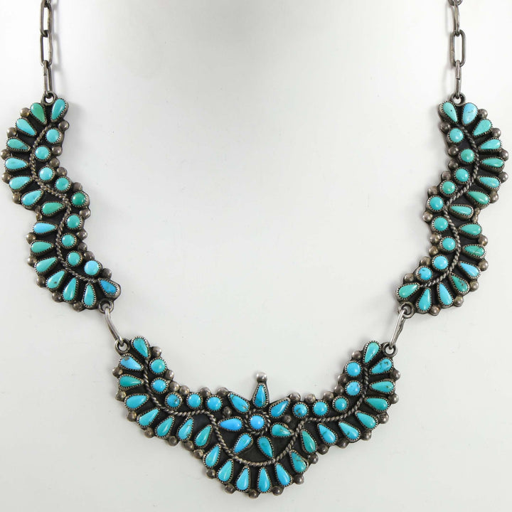 1940s Turquoise Cluster Necklace
