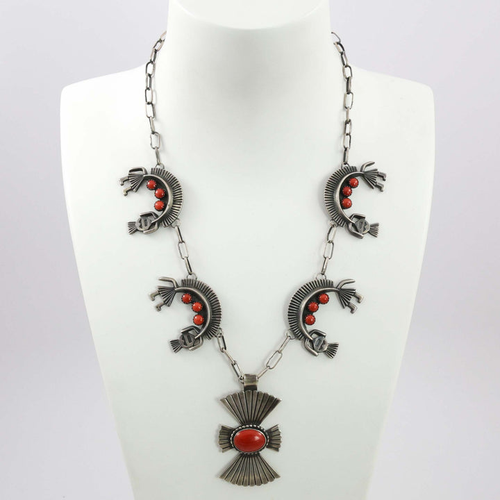 Coral Rainbow Man Necklace