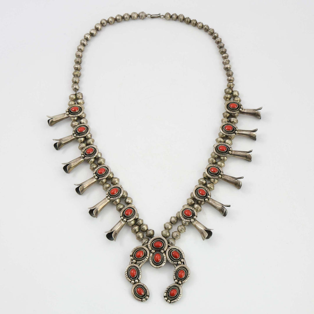 1960s Coral Squash Blossom