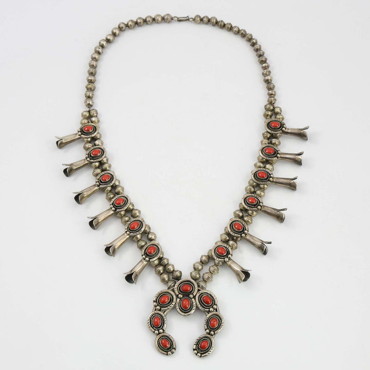 1960s Coral Squash Blossom
